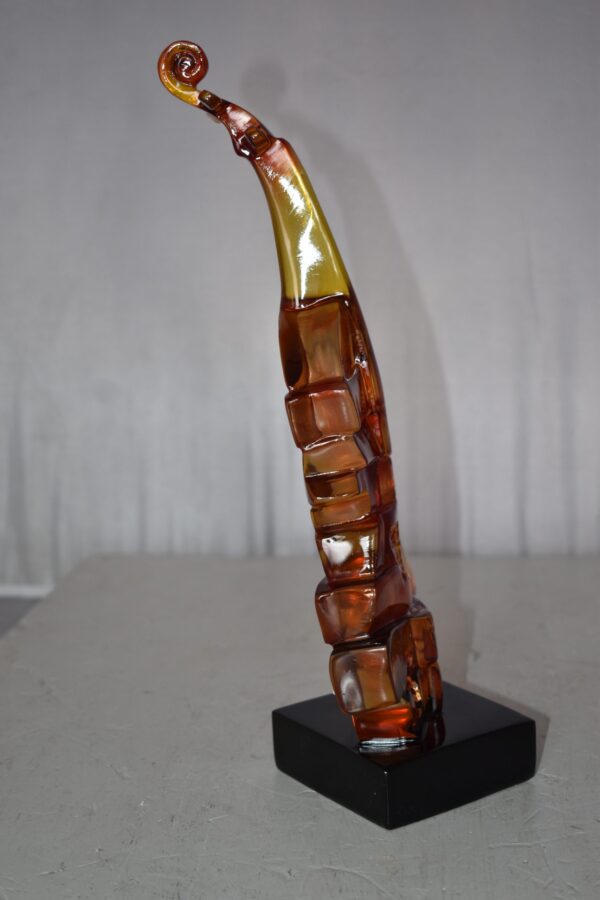 Artistic Violin Statue Mounted on a Base Made of Resin Size: 6" x 5" x 14"H - Image 6