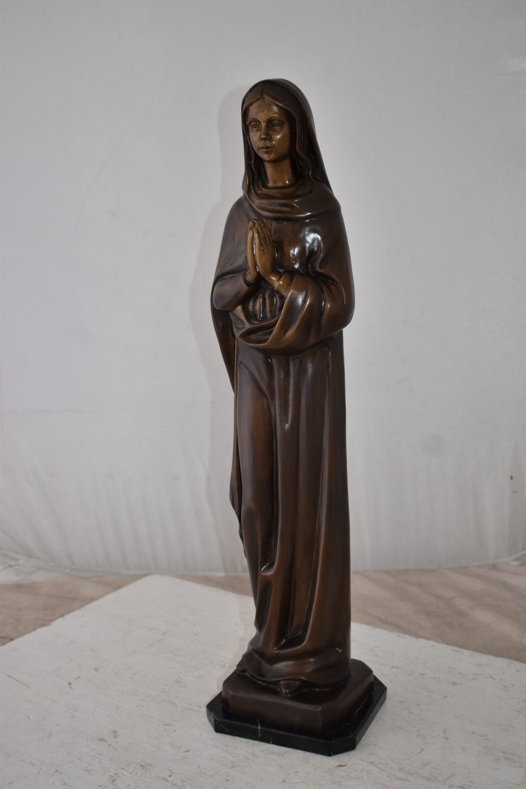 Biondan Bronze Praying Madonna Statue