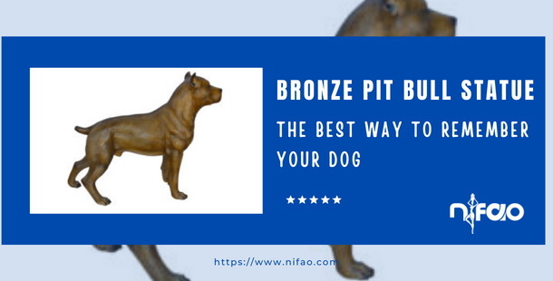 Bronze Pit Bull Statue