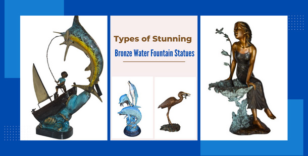 bronze water fountain statues