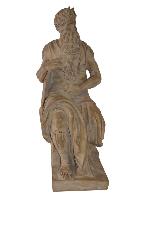 Replica of Michelangelo plaster cast Statue of Moses Size: 9" x 10" x 21"H