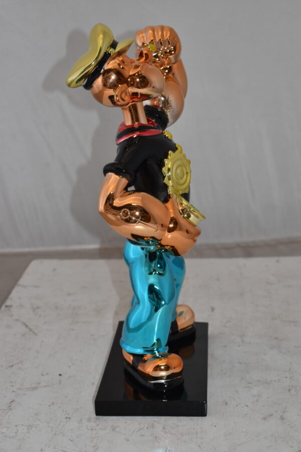Iconic Black Popeye smaller Resin Statue  Size: 11" x 6" x 17"H - Image 6