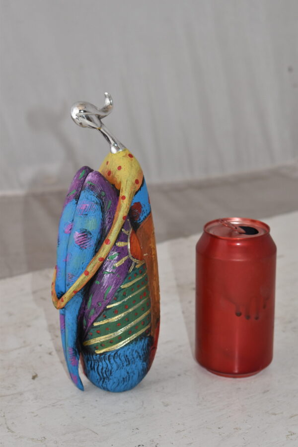 Cradled Woman with Silver Head Resin Statue Size: 3" x 3" x 10"H - Image 4
