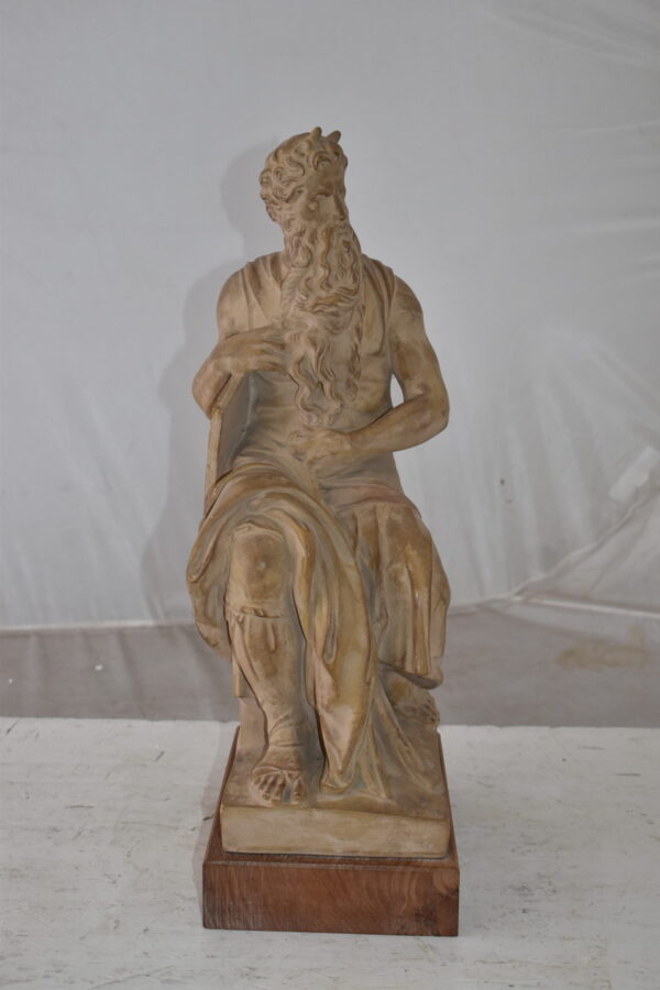 Replica of Michelangelo plaster cast Statue of Moses Size: 9" x 10" x 21"H - Image 11