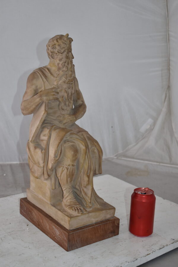 Replica of Michelangelo plaster cast Statue of Moses Size: 9" x 10" x 21"H - Image 3