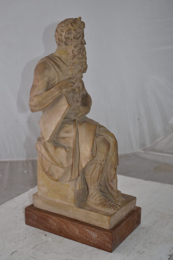 Replica of Michelangelo plaster cast Statue of Moses Size: 9" x 10" x 21"H - Image 4
