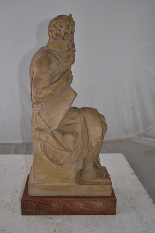 Replica of Michelangelo plaster cast Statue of Moses Size: 9" x 10" x 21"H - Image 5