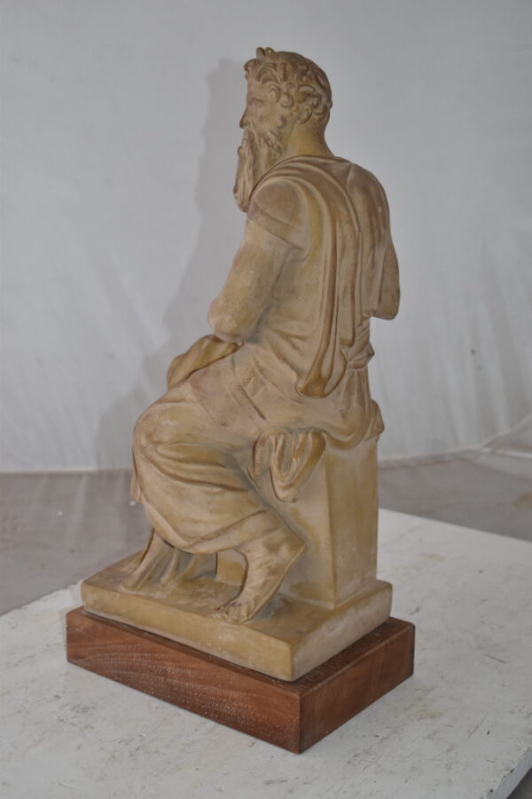 Replica of Michelangelo plaster cast Statue of Moses Size: 9" x 10" x 21"H - Image 8
