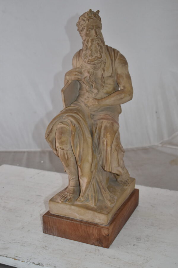 Replica of Michelangelo plaster cast Statue of Moses Size: 9" x 10" x 21"H - Image 10