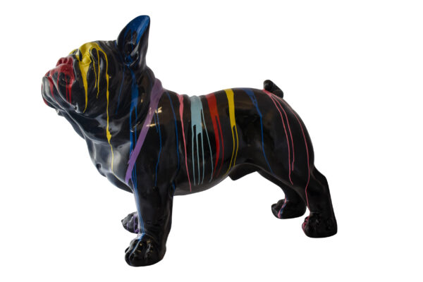 French Bulldog with Paint Drops Giant Resin Statue Size: 52" x 24" x 38"H