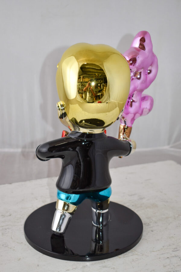 Cartoon Monopoly Girl with Money Cotton Candy Resin Statue 12" x 10" x 15"H - Image 7