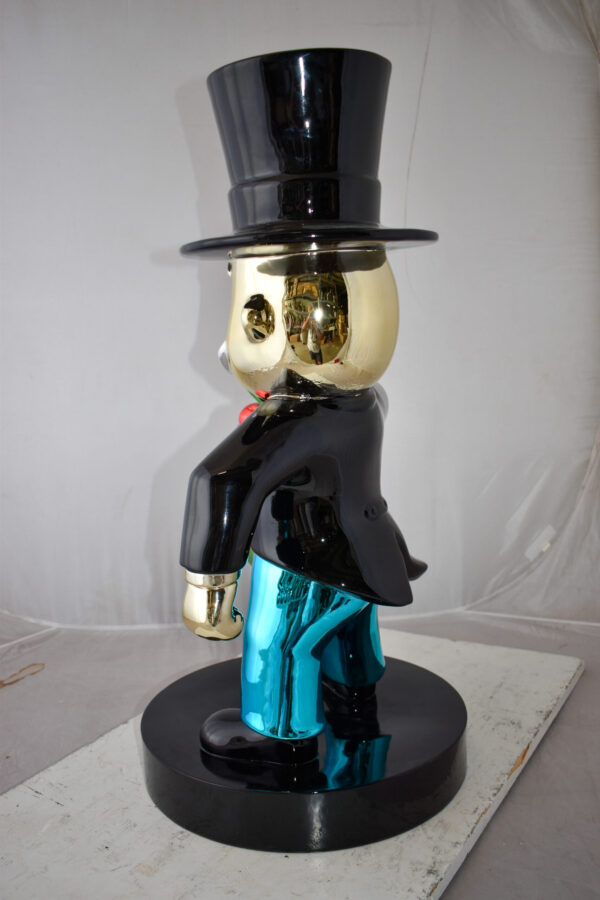 Frowning Monopoly Man Holding Money Bag Resin Statue Large 17" x 15" x 31"H - Image 6