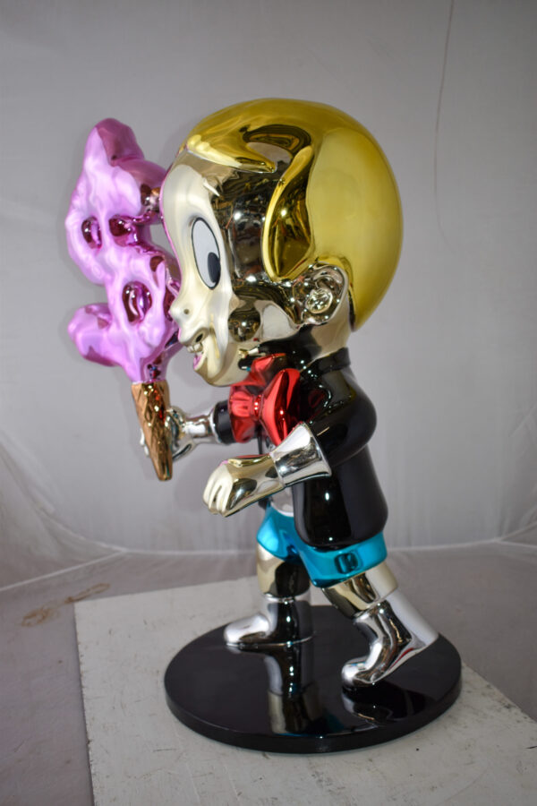 Cartoon Monopoly Boy with Money Cotton Candy Resin Statue Size: 15" x 24" x 31"H - Image 6