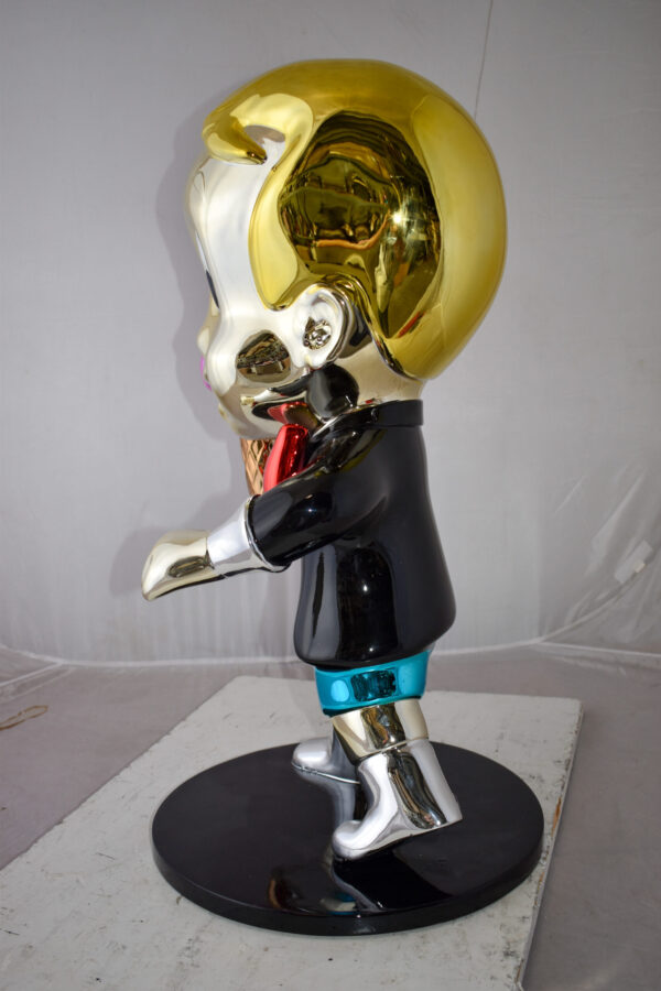 Cartoon Monopoly Boy with Money Cotton Candy Resin Statue Size: 15" x 24" x 31"H - Image 10