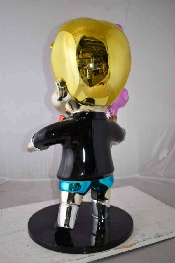 Cartoon Monopoly Boy with Money Cotton Candy Resin Statue Size: 15" x 24" x 31"H - Image 11