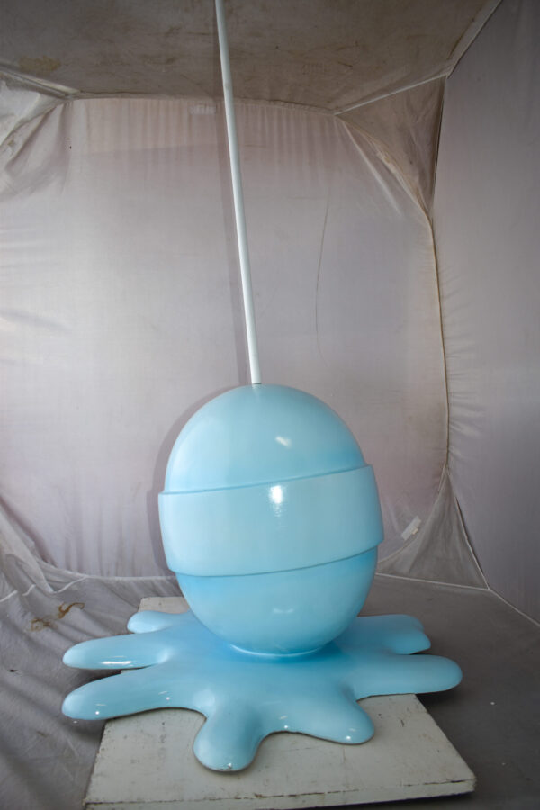 Giant Blue Lollipop Melted on The Ground Resin Statue Size: 31" x 27" x 56"H - Image 9