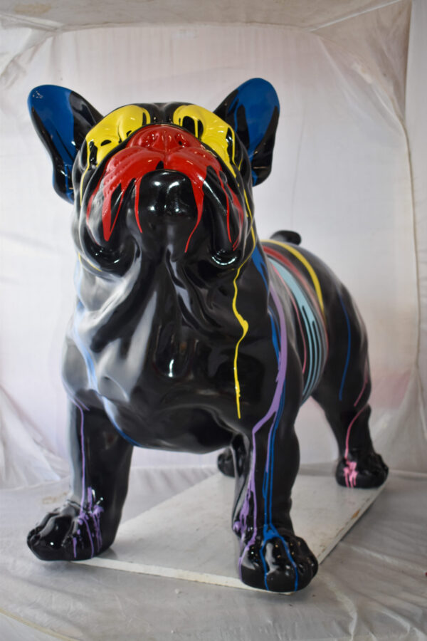 French Bulldog with Paint Drops Giant Resin Statue Size: 52" x 24" x 38"H - Image 5