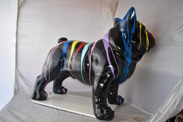 French Bulldog with Paint Drops Giant Resin Statue Size: 52" x 24" x 38"H - Image 7