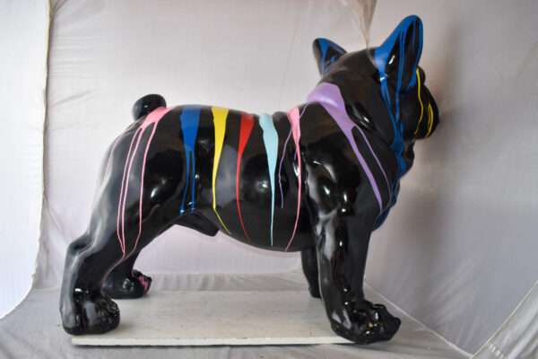 French Bulldog with Paint Drops Giant Resin Statue Size: 52" x 24" x 38"H - Image 8