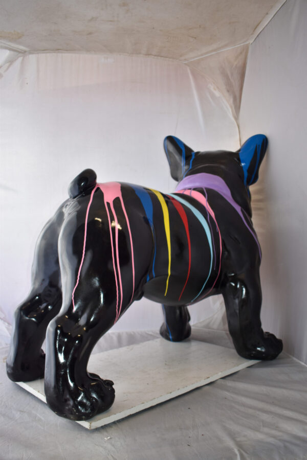 French Bulldog with Paint Drops Giant Resin Statue Size: 52" x 24" x 38"H - Image 9