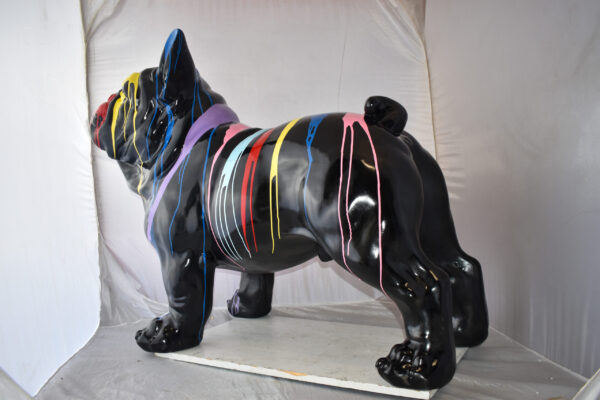 French Bulldog with Paint Drops Giant Resin Statue Size: 52" x 24" x 38"H - Image 12