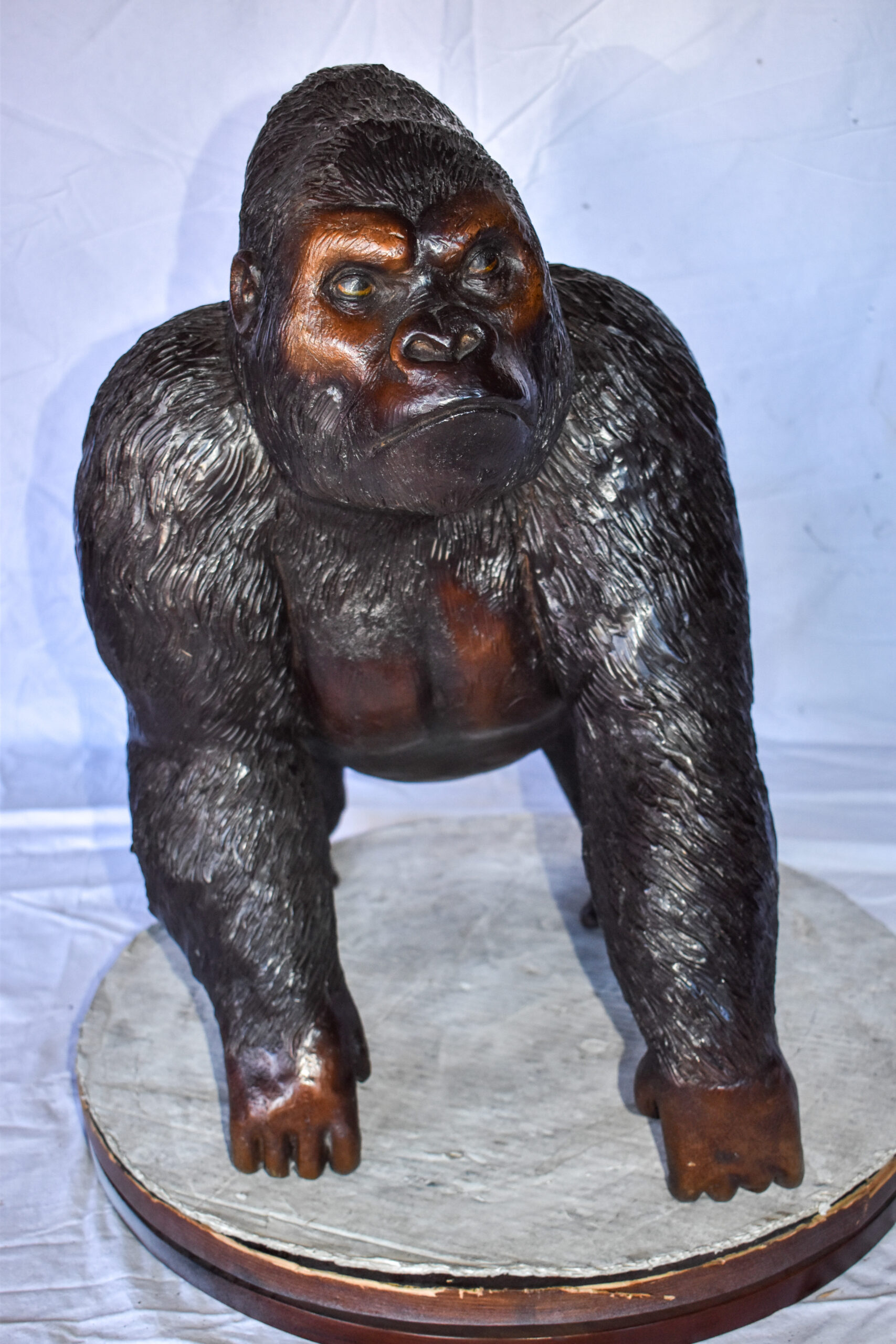 Animal Sculpture Bronze Gorilla Large Life Size Gorilla Statue OAG-21