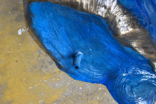 Giant Colored Marlin Fish W 4 Jack Fish Bronze Statue Fountain 85" x 30" x 90"H - Image 11