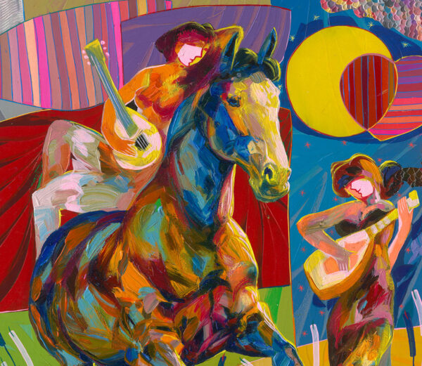 By My Side, Canvas Painting by Tadeo Zavaleta, 32x32 streched and framed - Image 4