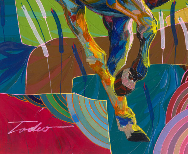By My Side, Canvas Painting by Tadeo Zavaleta, 32x32 streched and framed - Image 5