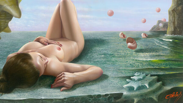 Sonidos Del Mar, Nude Art, limited edition giclee by Nelson Calderon, 38x30 - Image 5