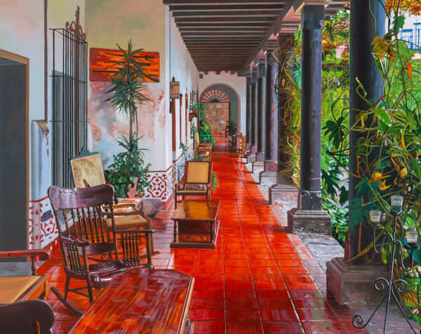 Coconut Grove Patio, limited edition giclee on canvas by William Mason, 48x36 - Image 2