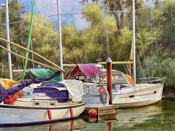 Into the Cove, limited edition giclee on canvas by Paul Wren, 45x30 - Image 4
