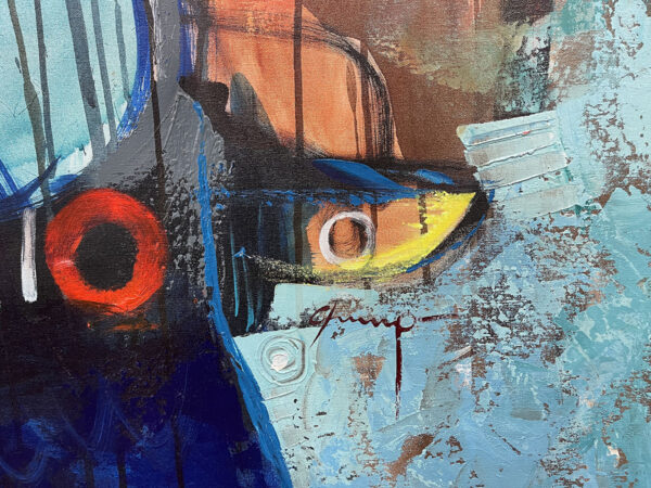 Mejor Juntos, limited edition giclee on canvas by Claudio Chunga, 48x48 - Image 5