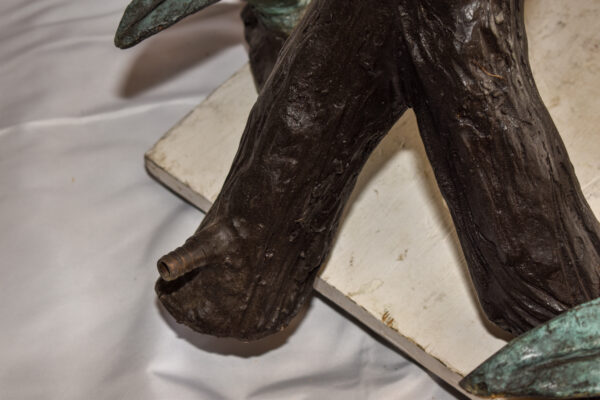 Two Herons on a Tree log Bronze Fountain Statue 38" x 19" x 64"H - Image 10