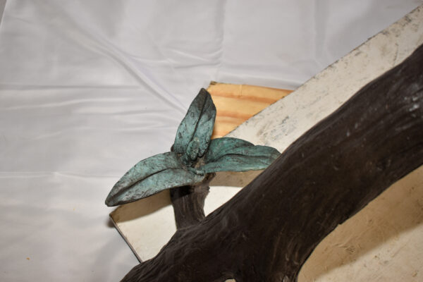 Two Herons on a Tree log Bronze Fountain Statue 38" x 19" x 64"H - Image 12