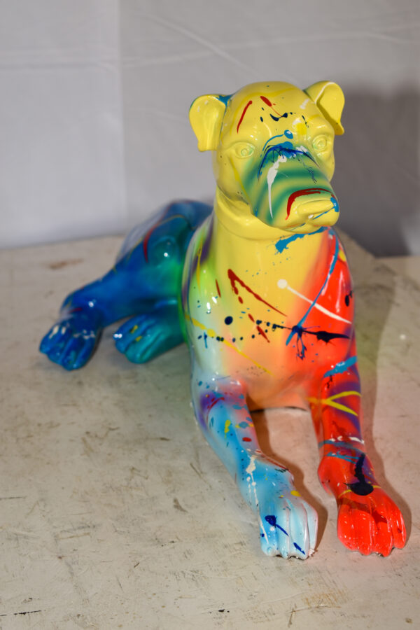 Modern Graffiti Sitting Greyhound Dog Resin Statue 19" x 9" x 12"H - Image 12
