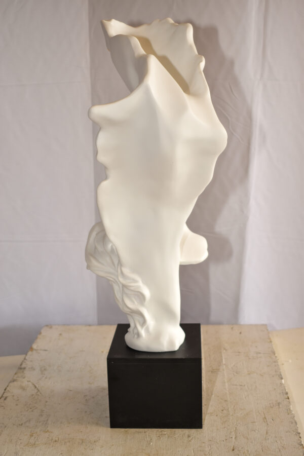 Abstract Modern Lovers White Resin Statue 12" x 8" x 26"H - Image 10