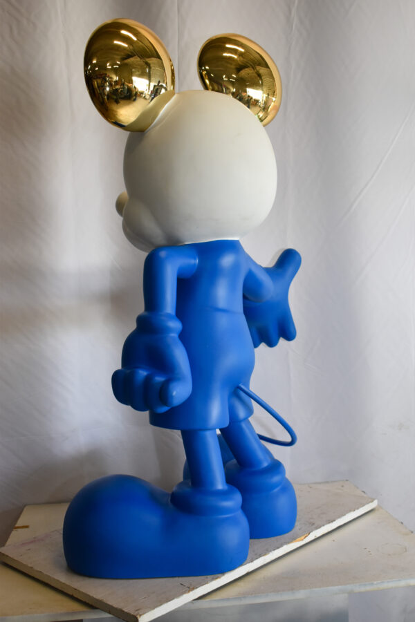 Chic Blue and White Giant Mickey Mouse Resin Statue 31" x 15" x 48"H - Image 9