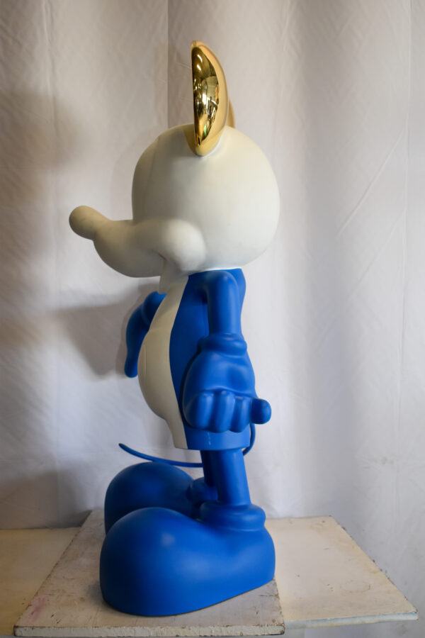Chic Blue and White Giant Mickey Mouse Resin Statue 31" x 15" x 48"H - Image 10