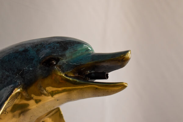 Nautical Dolphins Bronze Statue Fountain 23" x 13" x 36"H - Image 8