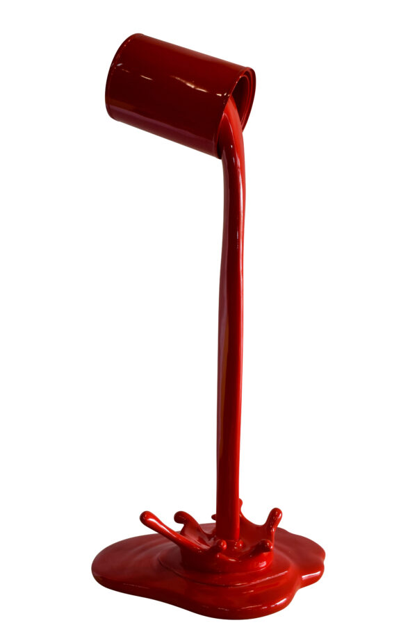 Bold and Artistic Spilling Paint Out of Tin Resin Statue 25" x 21" x 48"H