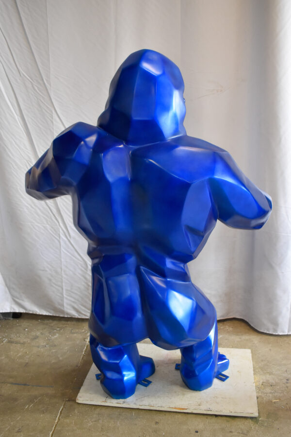 Geometric Powerful Giant Blue King Kong Resin Statue 47" x 26" x 61"H - Image 8