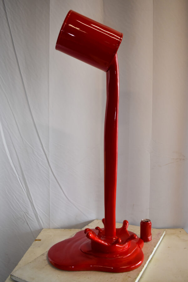 Bold and Artistic Spilling Paint Out of Tin Resin Statue 25" x 21" x 48"H - Image 5