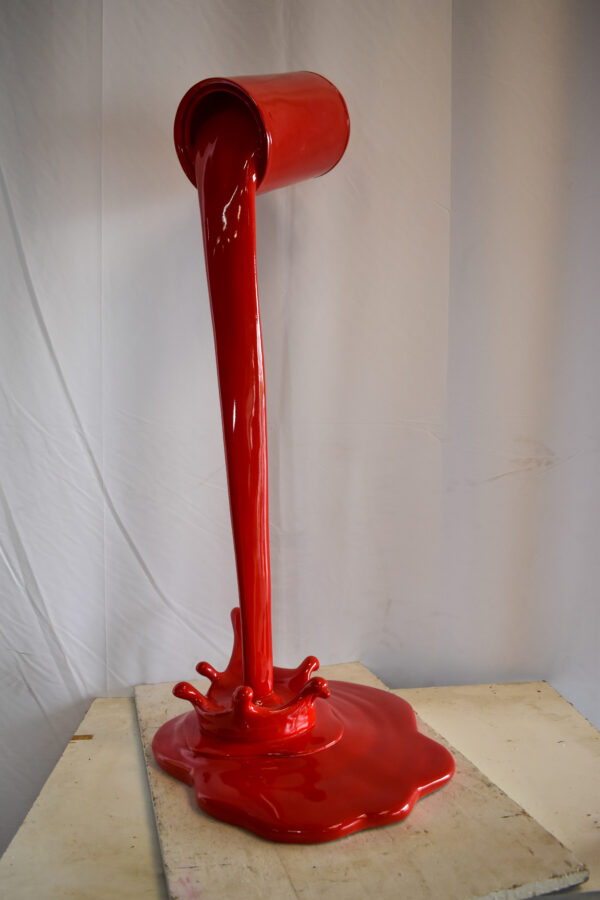 Bold and Artistic Spilling Paint Out of Tin Resin Statue 25" x 21" x 48"H - Image 10
