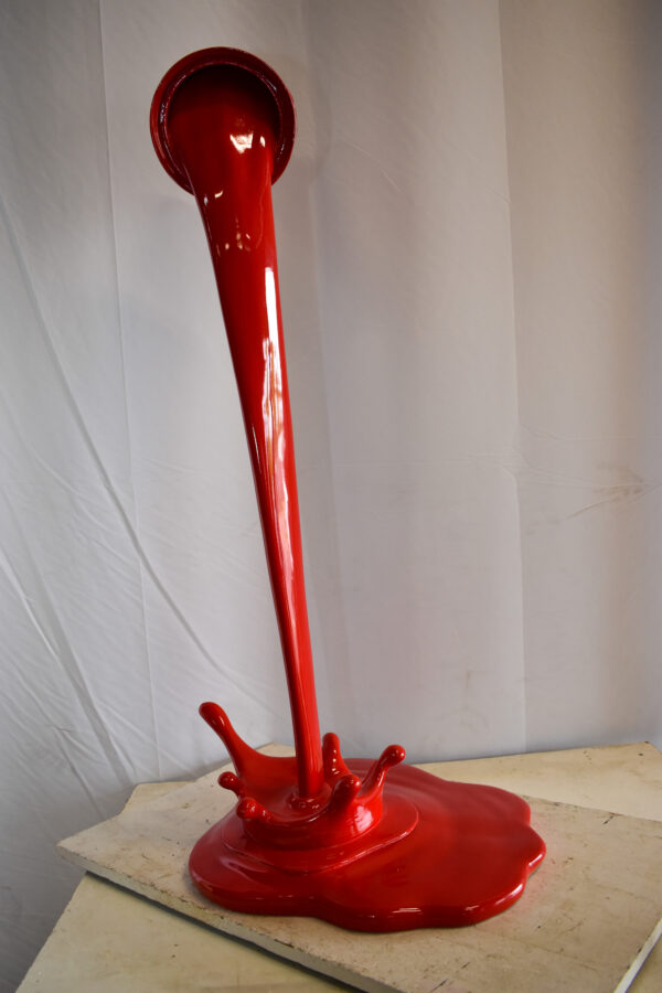Bold and Artistic Spilling Paint Out of Tin Resin Statue 25" x 21" x 48"H - Image 11