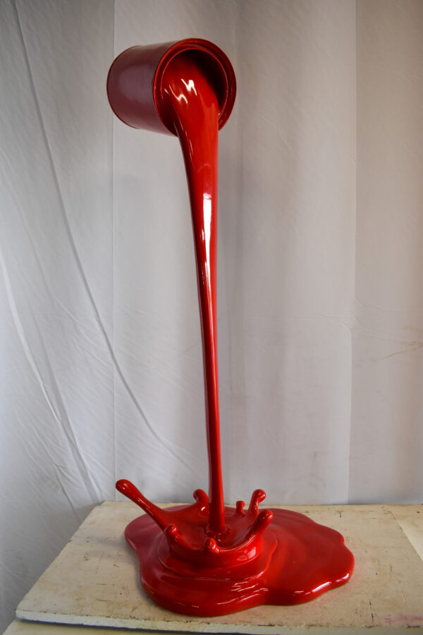 Bold and Artistic Spilling Paint Out of Tin Resin Statue 25" x 21" x 48"H - Image 12