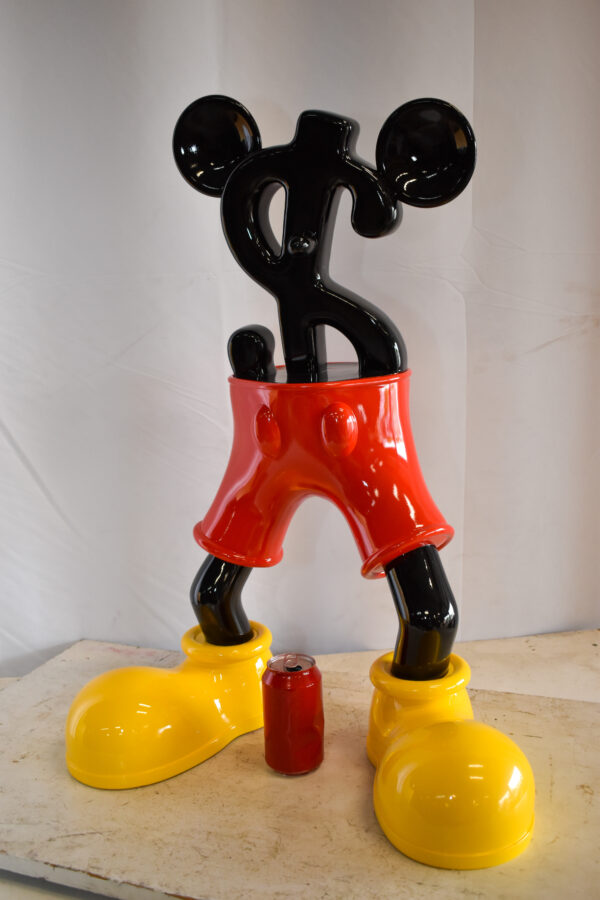 Distinctive and Playful Mickey Themed Dollar Sign Resin Statue 22" x 15" x 29"H - Image 4