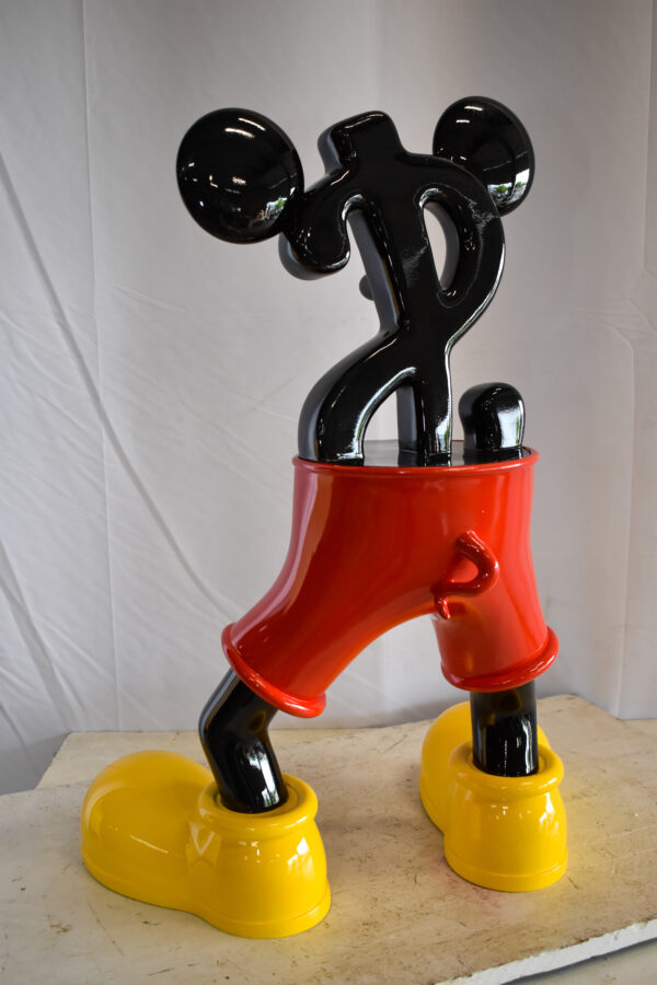 Distinctive and Playful Mickey Themed Dollar Sign Resin Statue 22" x 15" x 29"H - Image 8