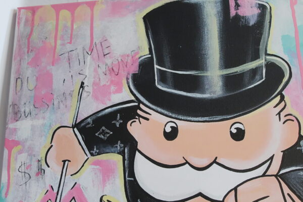 Giant Monopoly Man Pop Art Painting Ready to Hang Stretched Canvas 56 x 56 - Image 9