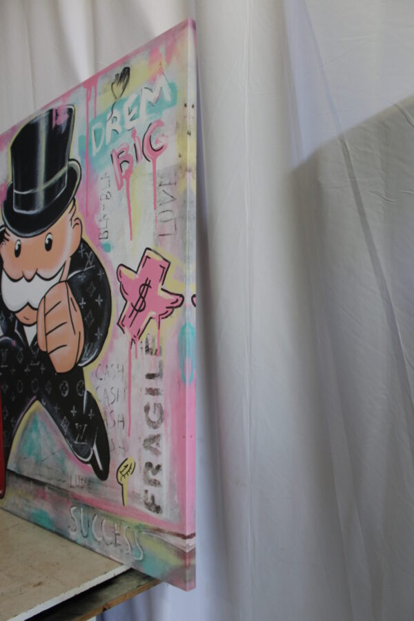 Giant Monopoly Man Pop Art Painting Ready to Hang Stretched Canvas 56 x 56 - Image 7